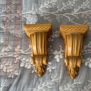 Oak curtain scarf sconces